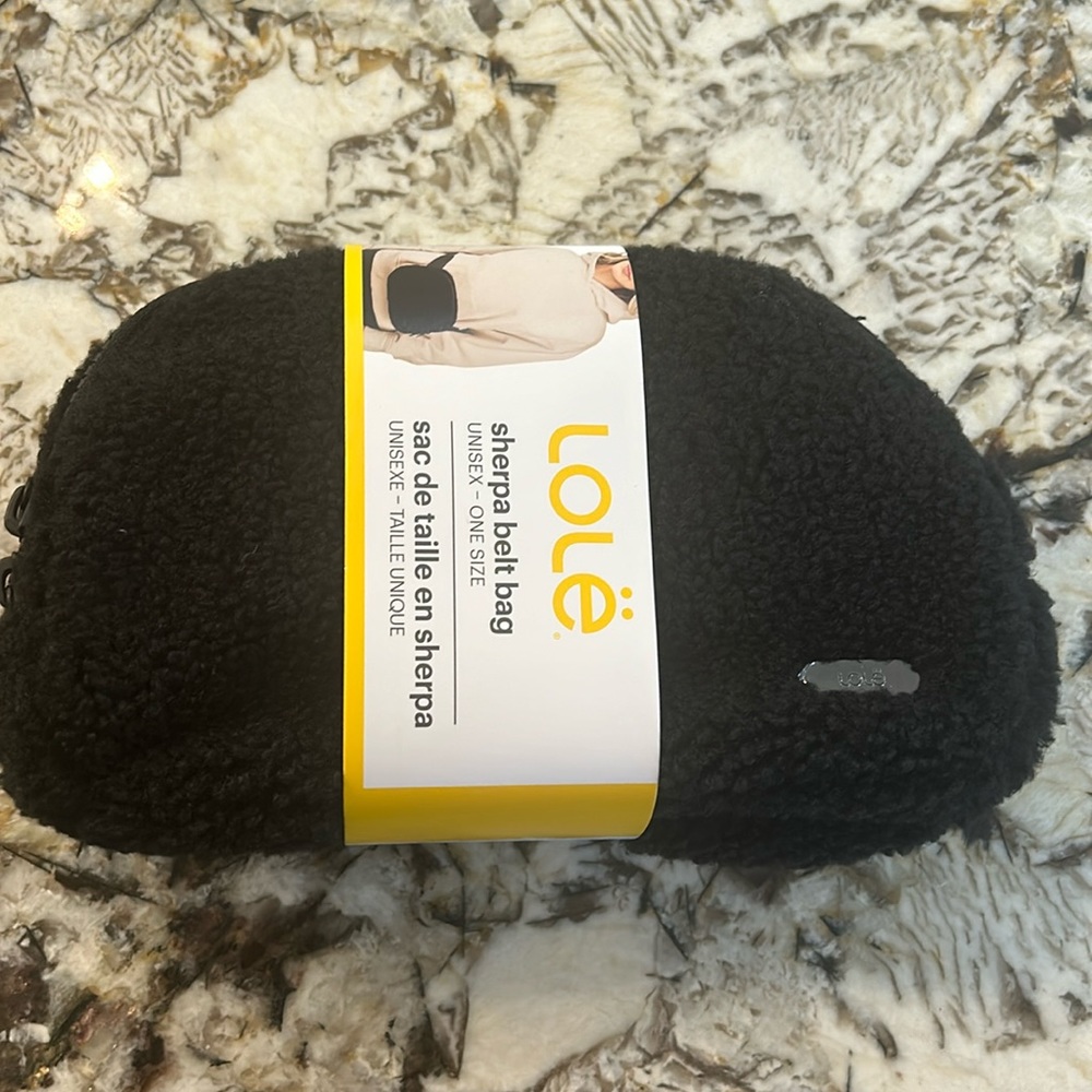 Lole Sherpa Belt Bag, Unisex - One Size, Black